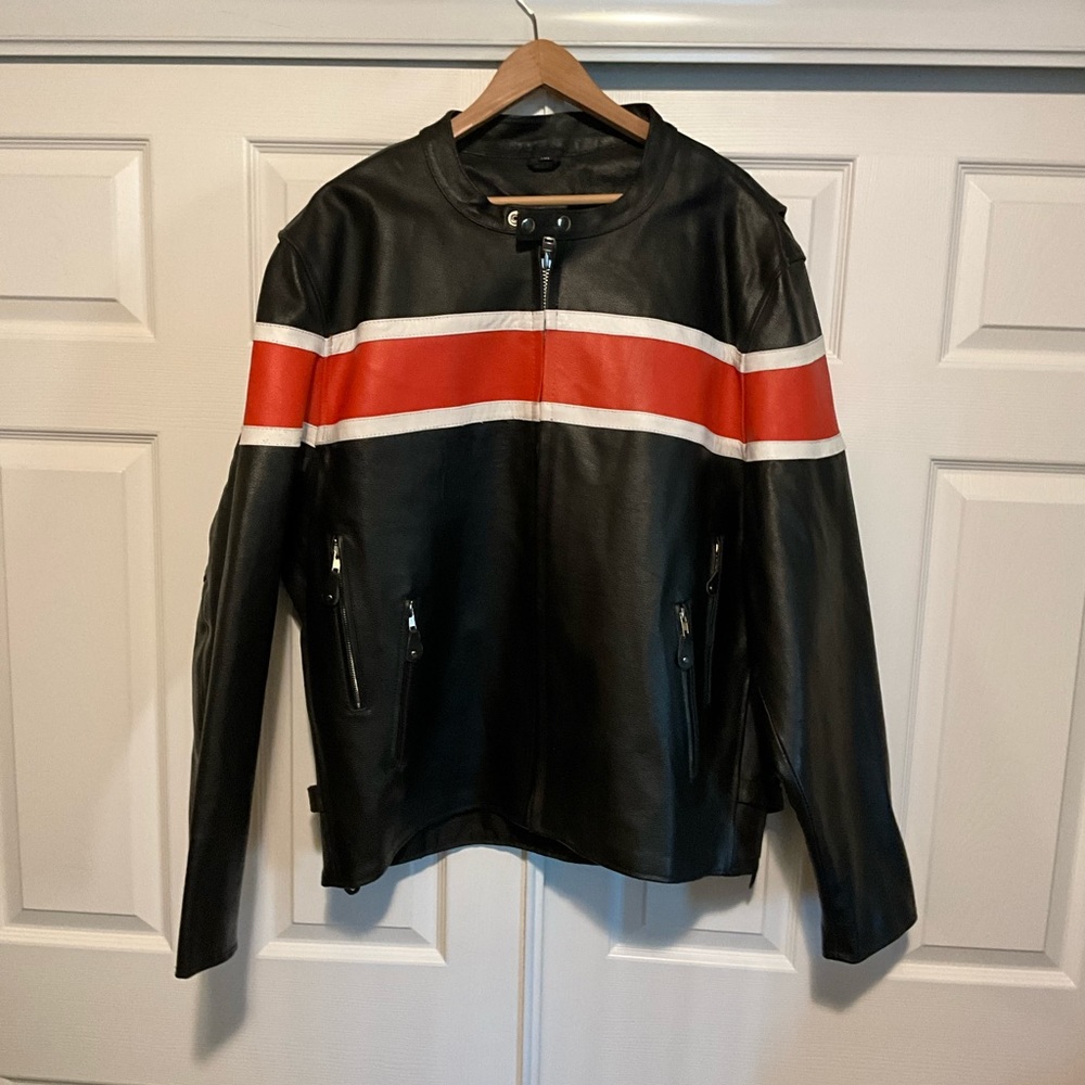 Wild Wear Genuine Biker Jacket With Liner Size 4XL
